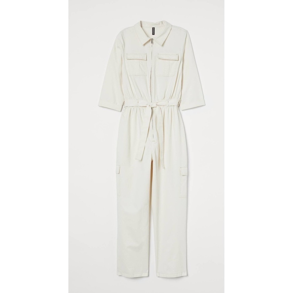 NWT Denim boiler suit In Off-White/ Cream Size XXS